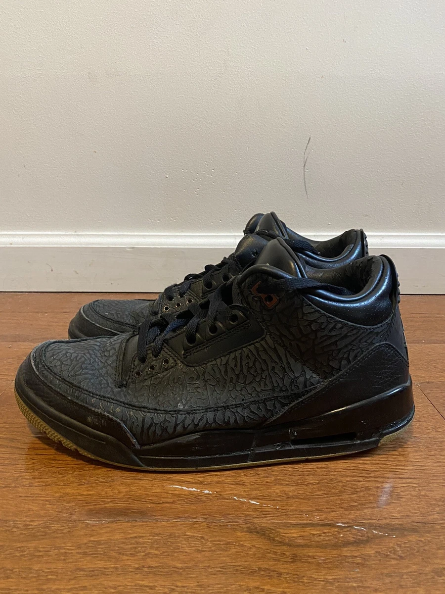 Jordan 3 black flip sale
