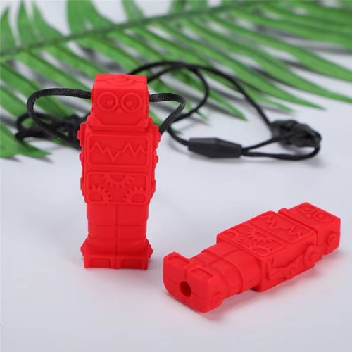 Kinder Erwachsene Sensorischer Roboter Kau Halskette Autismus ADHS Beißen Kauen Zahnen Spielzeug - Bild 13 von 16