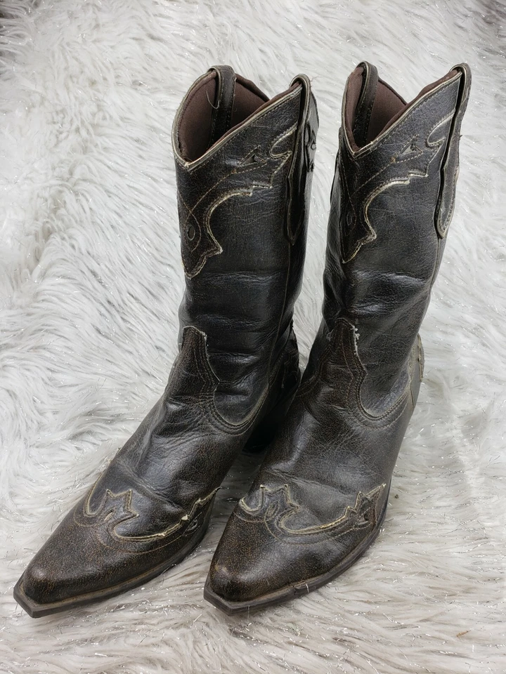 Botas vaqueras CHARLOTTE RUSSE marrón bronce oscuro para mujer talla 7 Foto 4 de 4