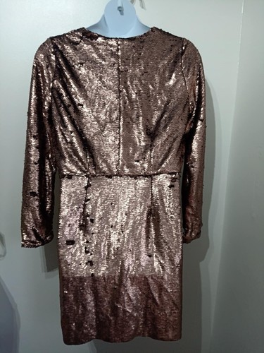 Vero Moda Gold All Over Sequin Wrap Dress XL 18 Festival Pride Abba Party - Picture 7 of 9