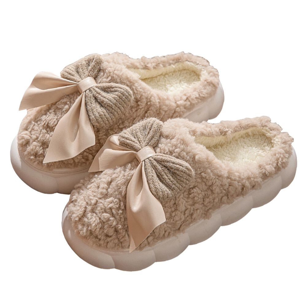 SAOLA Pantofole donna peluche fiocco suola spessa fiocco comode per autunno inverno
