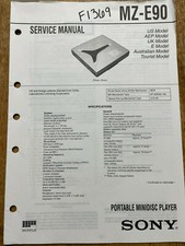 SONY MZ-E90 PORTABLE MINI DISC PLAYER ORIGINAL SERVICE MANUAL