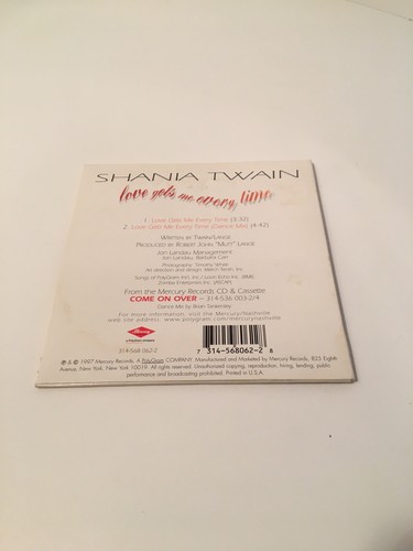 Shania Twain “Love Gets Me Everytime” Promo CD Single Auction Finds 702 - Picture 2 of 2