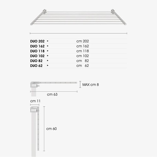 Stendibiancheria da balcone pieghevole Foxydry stendino da esterno resistente - Afbeelding 9 van 92