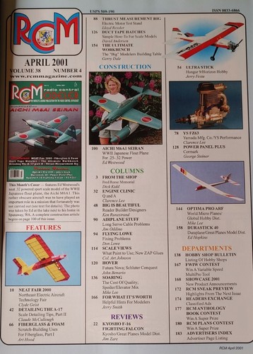 RC Modeler Magazine Radio Control Magazine April 2001 - Picture 2 of 8