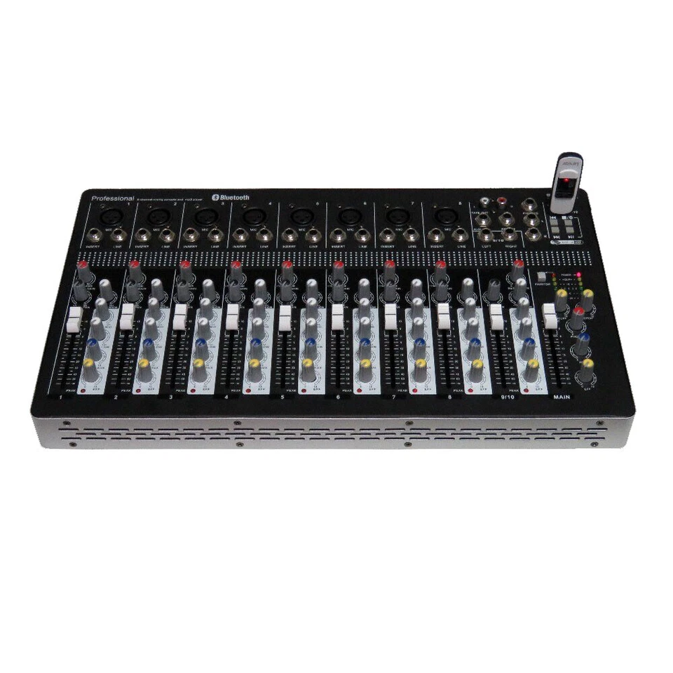 10CH Audio Sound Mixer Function Recording Mixing Console Effects Bluetooth Mix - Image 3 of 4