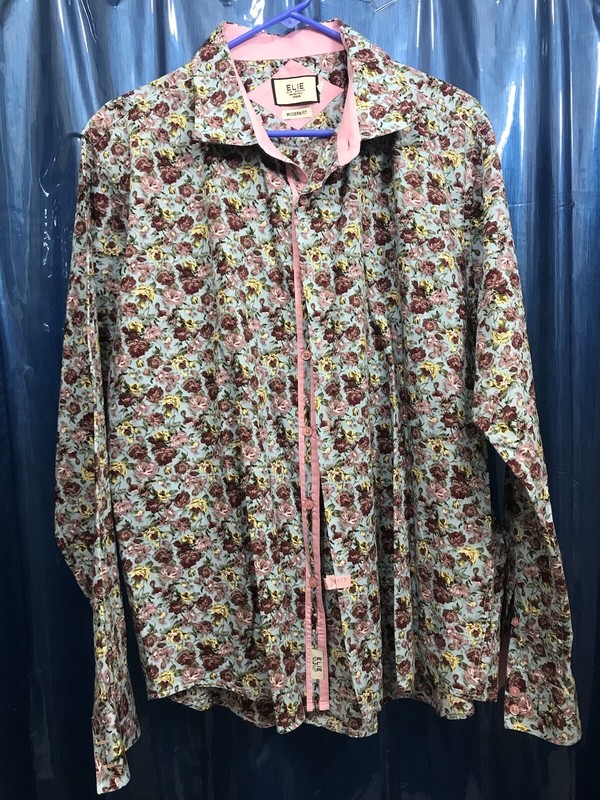 ELIE BALLEH Shirt Mens XXL Button Up Urban Long Sleeve Milano Italy