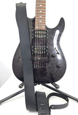 Black Thin Horse Leather Extra Large Guitar Strap US Handmade Electric/Acoustic