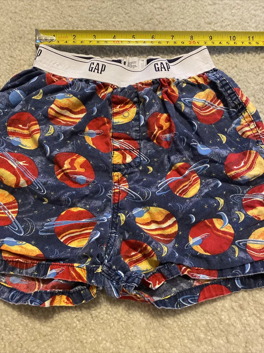 Vintage Gap Boxer/Pajama Shorts With Planet Design Boys Size S 5/6