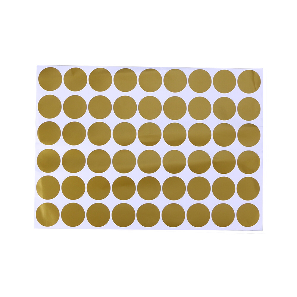 54 Removable Gold Metallic Dot Wall Stickers Round Decals for Stylish Decor
