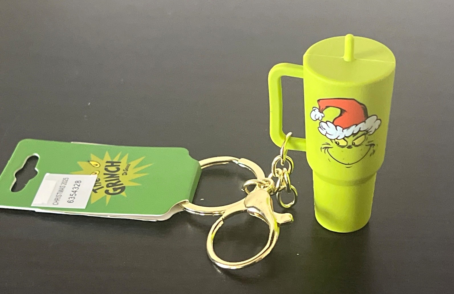 Hobby Lobby Bioworld GRINCH Christmas Green Tumbler Keychain Key Ring NEW+TAG