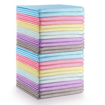Easy Clean Fish Scale Nanoscale Dish Cloths,Streak Free Miracle Microfiber Cl...