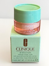 New Clinique All About Eyes reduces circles, puffs .17oz/5 ml New in box