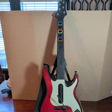 Wireless Guitar PS2 PS3 Red Guitar Hero 5. Nice condition! No dongle. 