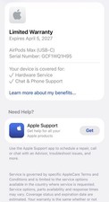 Apple AirPods Max USB-C White Over-Ear Headphones w/ Active Noise Cancellation