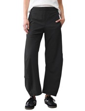 Womens Barrel Pants Hidden Elastic Quick Dry Crop Wide Leg Trousers 2026