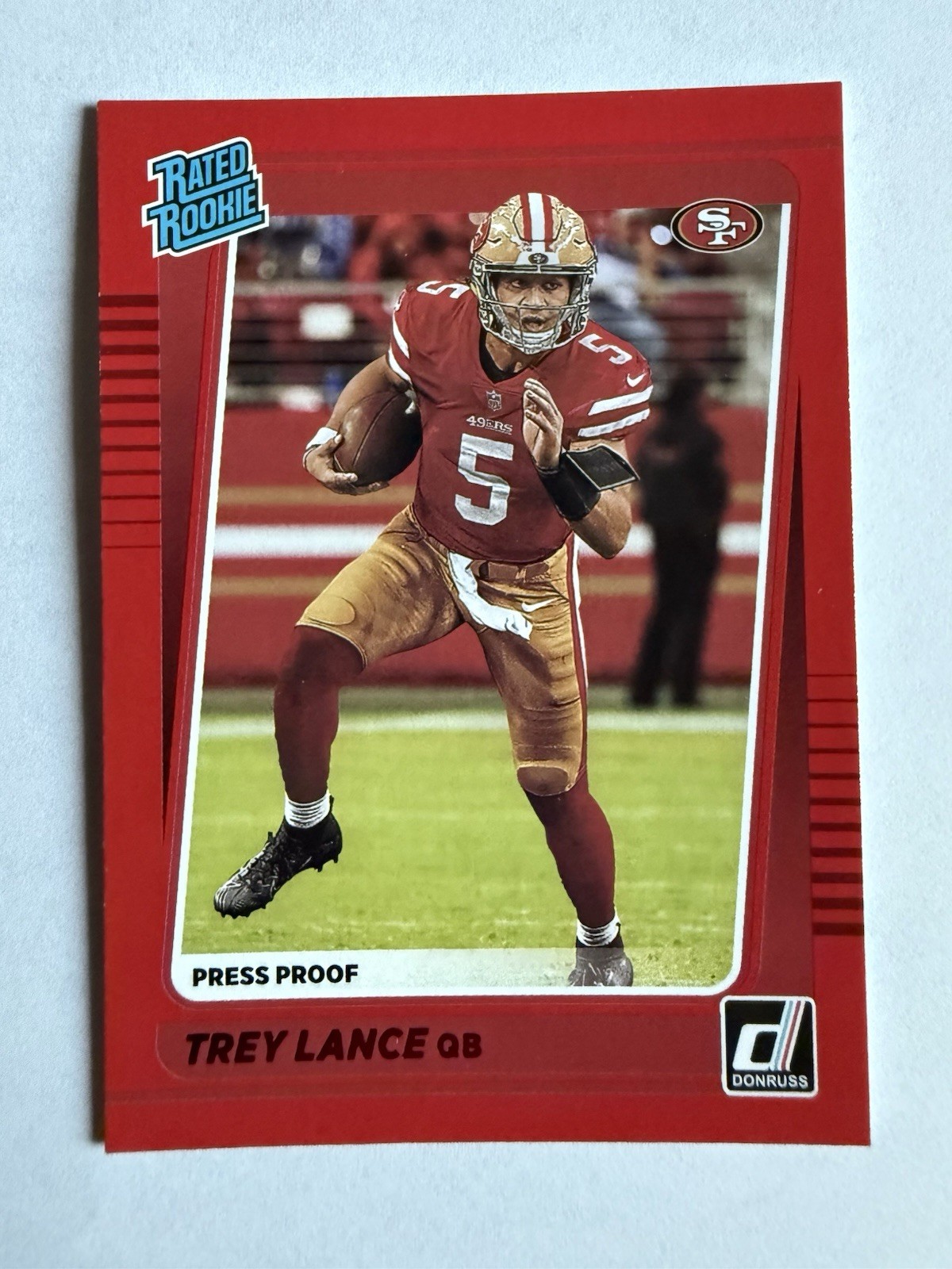 2021 Panini Donruss - Rated Rookie Trey Lance #254 Press Proof Red (RC)