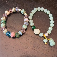Elegant Multicolor Beaded Bracelets Set