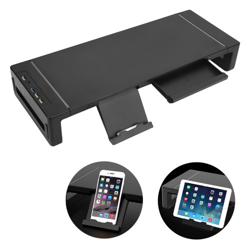 Monitor Stand Riser RGB Folding Regulable Length USB3.0 Charging Desktop Ris NEW - Afbeelding 6 van 12