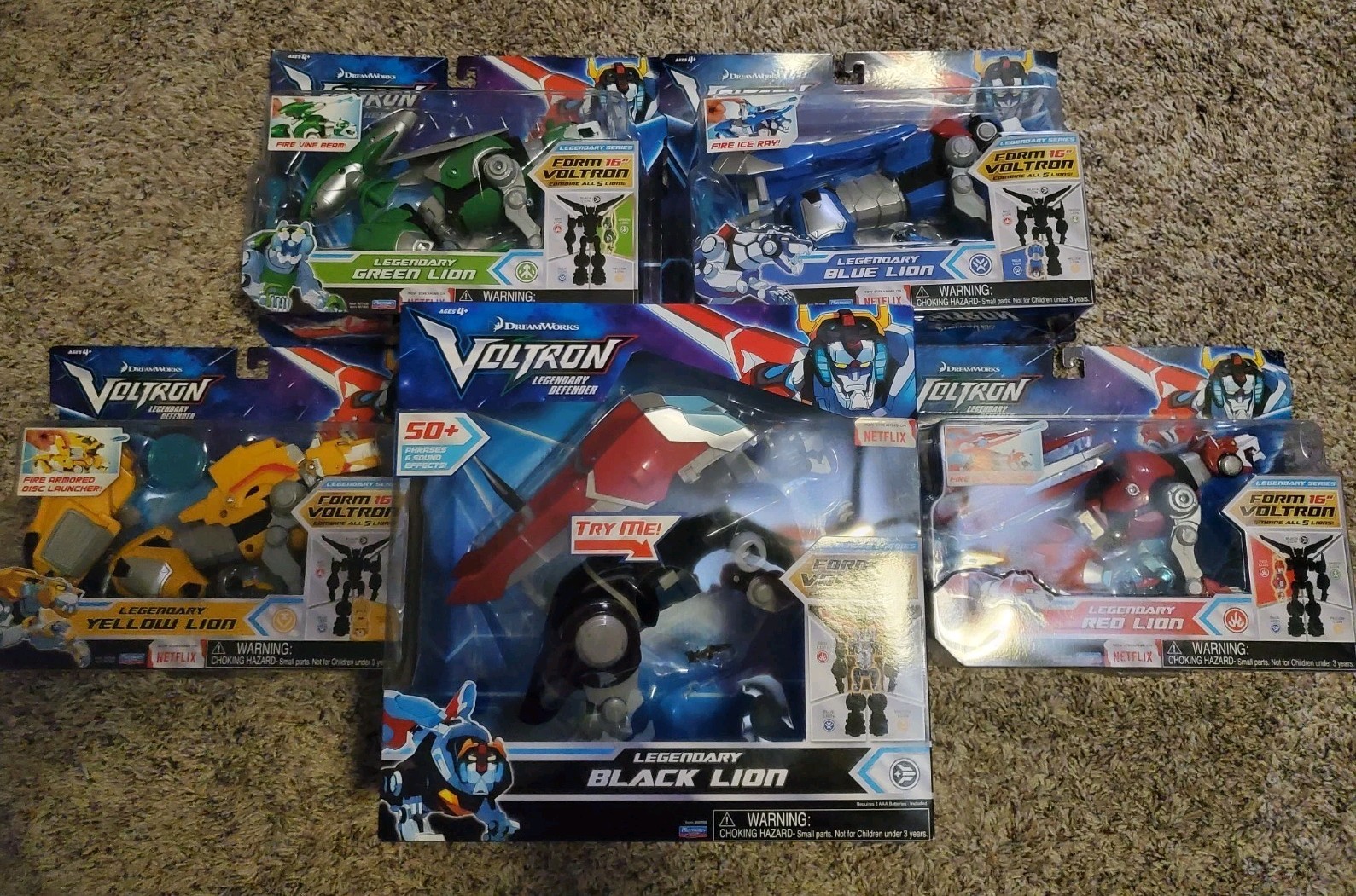 Voltron 84 COMPLETE Classic 16" Lion Set NEW SEALED 2017 Netflix Playmates r