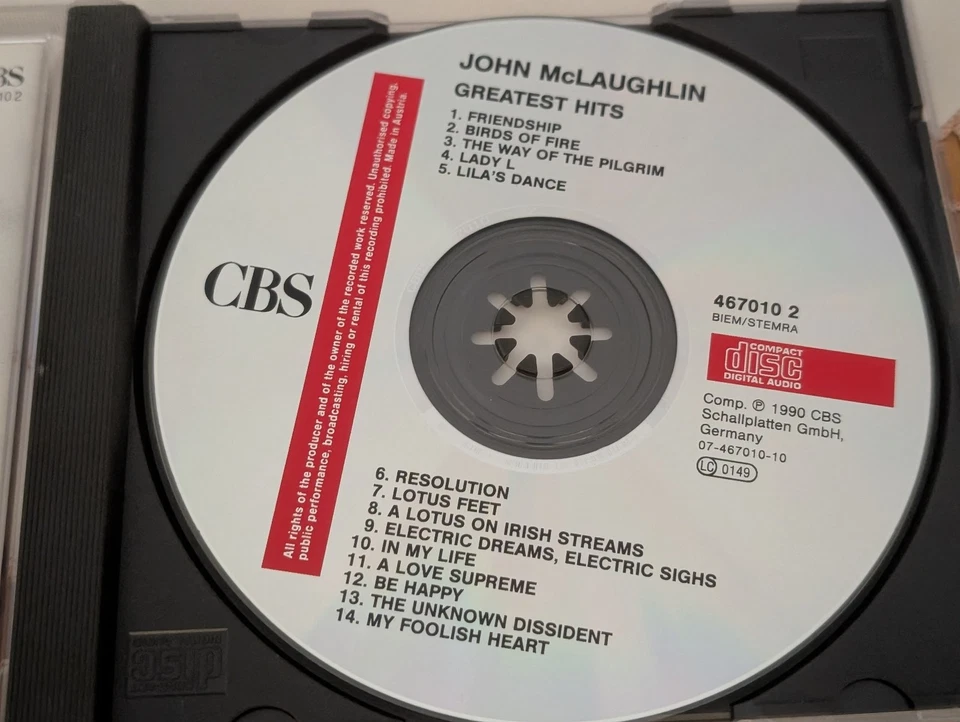 John McLaughlin Greatest Hits 1990 CD Zustand sehr gut Birds of Fire Lady L - Bild 3 von 4