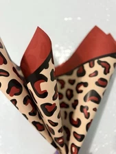 Leopard Print Wrapping Paper – 20 Sheets 22x22 /Flower Bouquet Gift Wrap