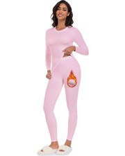 Long Johns Thermal Underwear for Women-Fleece Lined Base Layer Set Leggings ...
