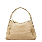 Gucci — GUCCIssima Scarlet Handbag 282297 Beige Leather Ladies GUCCI Used From Japan