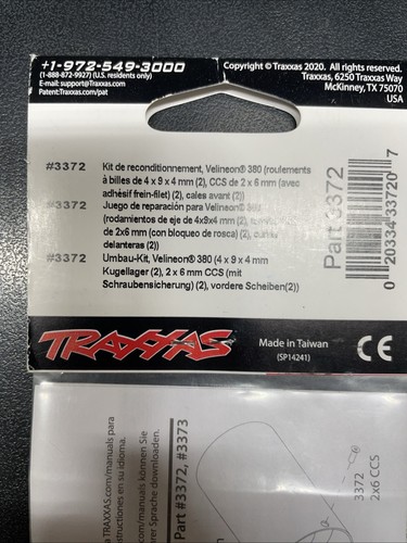 Traxxas 3372 Rebuild Kit Velineon 380 4x9x4mm ball bearings (2) TRA3372 - Picture 3 of 3
