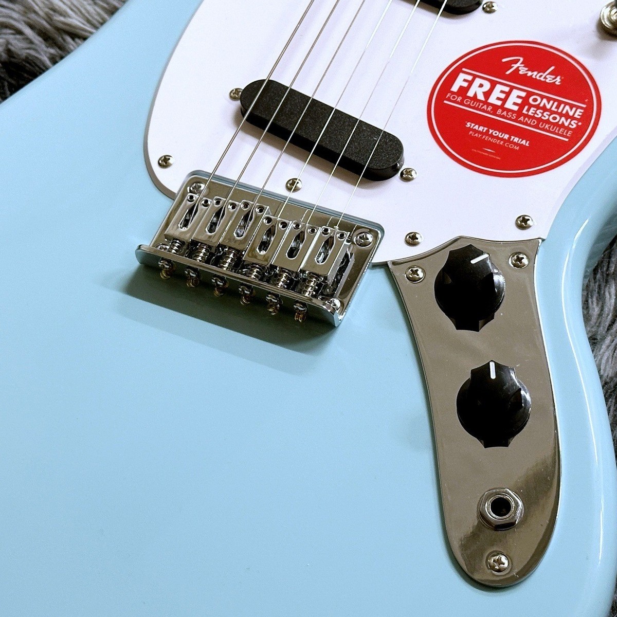 Squier Sonic Mustang Mn Daphne Blue Electric Guitar New w/Gig Bag