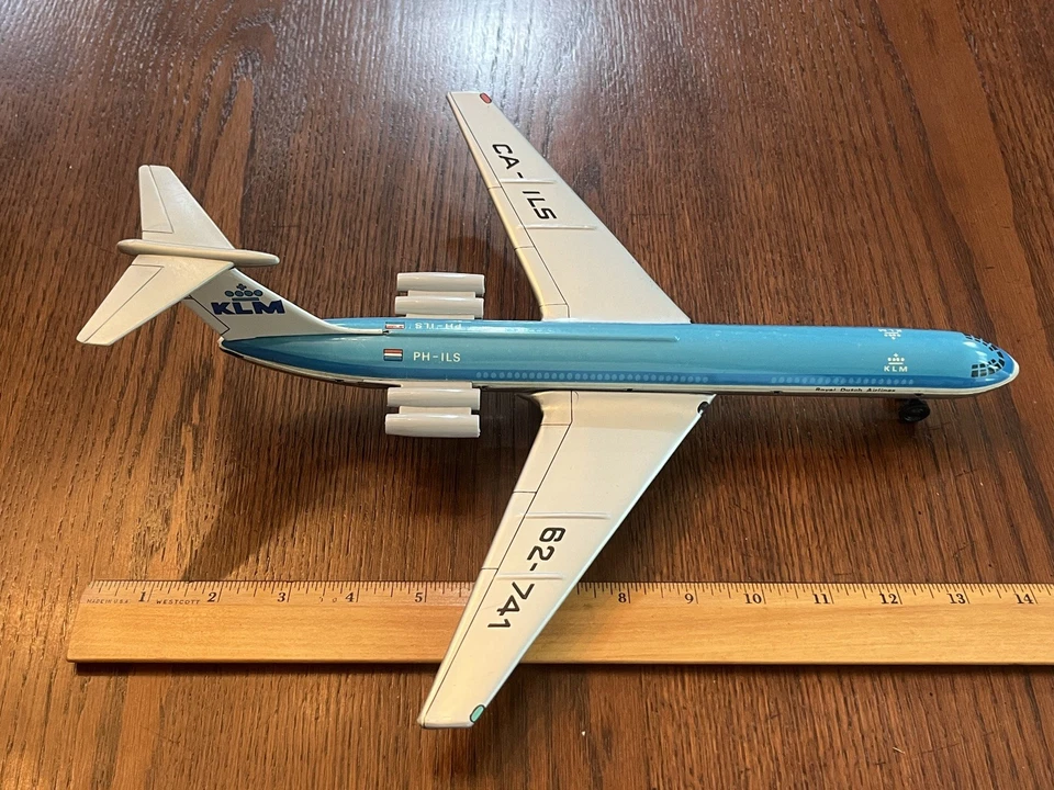 Rare & Classic!: Big KLM Royal Dutch Airlines VC-10 Friction Powered Airliner - Image 4 of 4