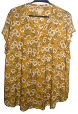 Barefoot Clothing (TK MAX) Size 16 Floral Featherweight Top NWOT