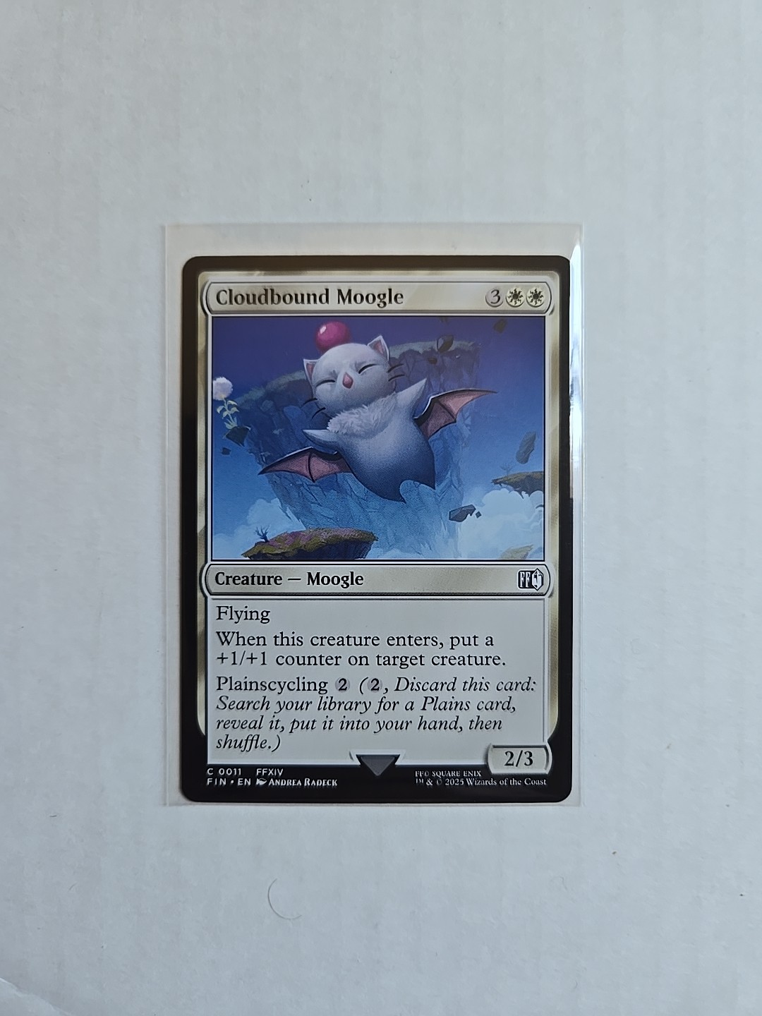 Cloudbound Moogle - Final Fantasy - NM - MTG Magic - Common - Creature 