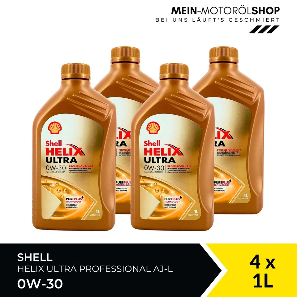 Shell Helix Ultra Professional AJ-L 0W-30 API SN Motoröl 4x1 Liter = 4 Liter