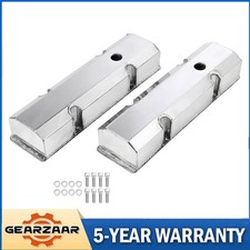 For Chevy Sbc 327350383 Fabricated Aluminum Tall Valve Covers Polished E41303p For Chevy Sbc 327350383 Fabricated Aluminum Tall Valve Covers Polished E41303p