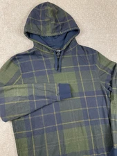 Barbour Hoodie Mens S Syston Popover Tartan Plaid Long Sleeve Pullover Portugal