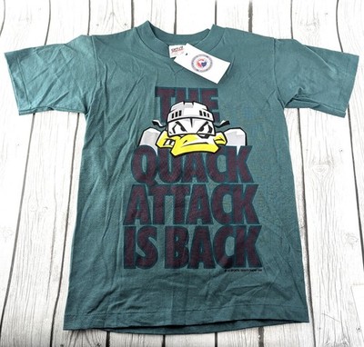 Vintage 90's Anaheim Mighty Ducks T-Shirt The Quack Attack is Back Youth Medium
