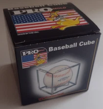 Pro-Mold Plastic Baseball Cube IV 2 Piece Display w/stand NIP 5yr UV Stackable