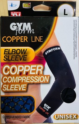 Gymform Copper Line Elbow Sleeve - Black Size L