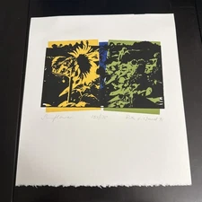 Sunflower 151/175 Ruth Ward Screen print Print Art SIGNED