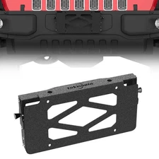 TOKMOWIN Steel Universal Flip-Up License Plate Holder for Hawse Winch Fairlead