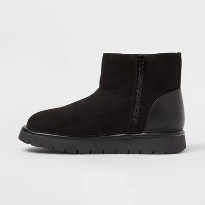 Girls' Honor Faux Suede Style Boots - Cat & Jack Black 5