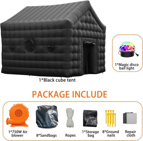 Inflatable Night Club Portable Cube Tent With Ground For Disco Wedding Party - Picture 9 of 11