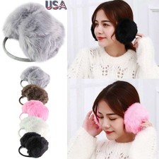 Men Women Foldable Ear Muffs Winter Ear Warmers Fluffy Earwarmer Soft Ear Cover