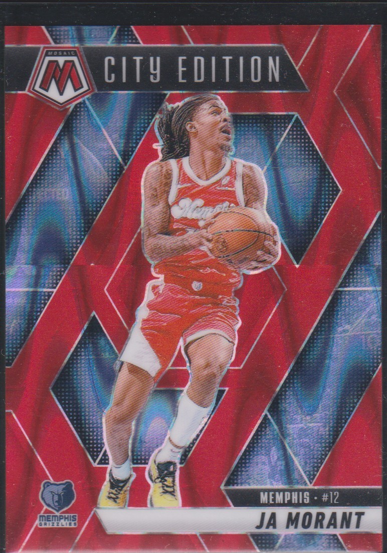 2024-25 Panini Mosaic #281 Ja Morant Memphis Grizzlies Red Seismic Mosaic #/299
