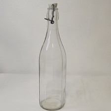Clear Glass Swing Top Round Bottle Italy