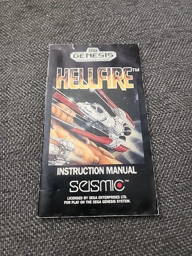 Hellfire Sega Genesis Manual Only