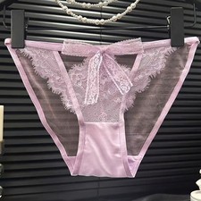 3 Pack Lot Womens Lace Sheer See Through Panties Briefs Sissy Lingerie Underwear