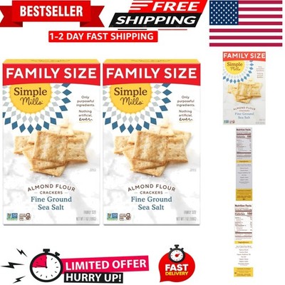 Almond Flour Crackers, Family Size, Fine Ground Sea Salt - Gluten Free, , Hea...