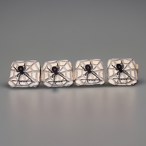 Beerbelly Cornhole Bags Black Widow White full set of 4 Used condition.
